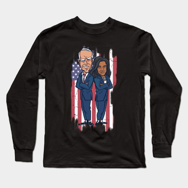 Biden Harris USA 2020 Election Result Long Sleeve T-Shirt by RRDESIGN